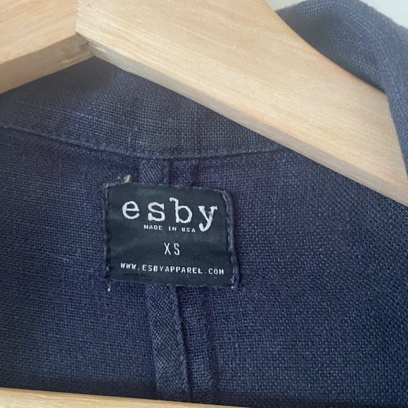 ESBY Baronne Linen Duster XS in Navy - Picture 3 of 8